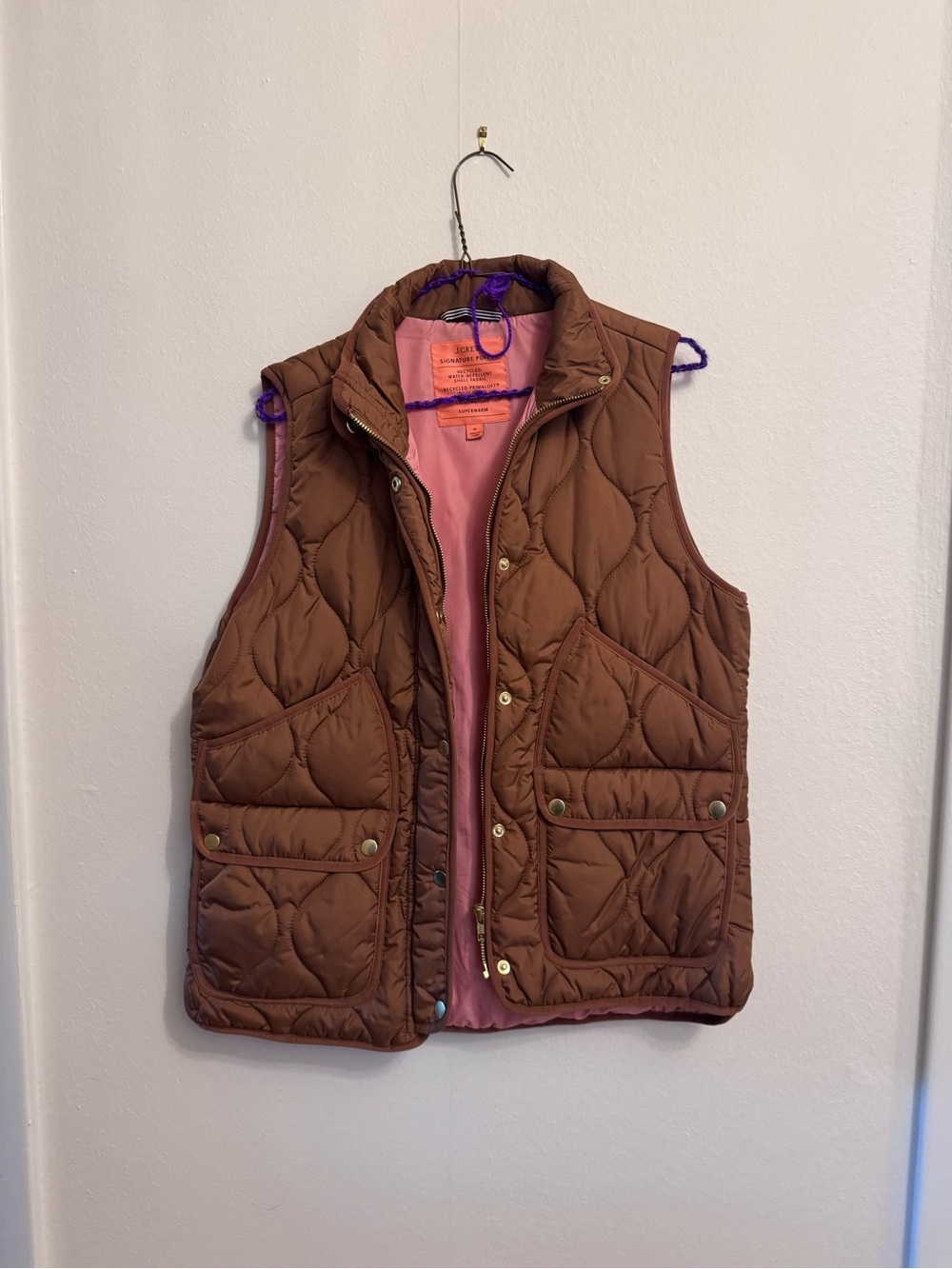 J.Crew Brown Quilted Vest